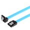 Insten 1.5FT 46CM SATA 3.0 III SATA3 SATAIII High Speed 6GB/s Data Cable Right Angle 90 Degree Cord Blue